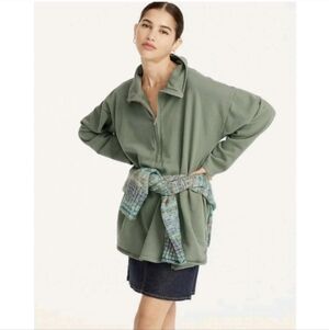 J. Crew University Terry Long sleeve half zip sweater sz Xs